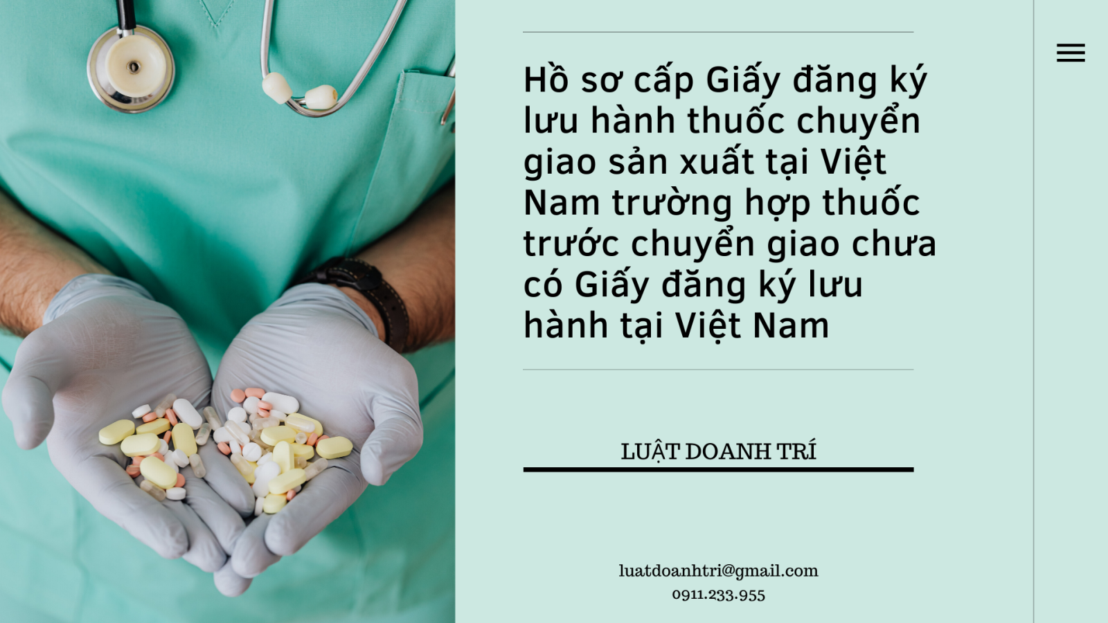 HỒ SƠ CẤP GIẤY ĐĂNG KÝ LƯU HÀNH THUỐC CHUYỂN GIAO SẢN XUẤT TẠI VIỆT NAM TRƯỜNG HỢP THUỐC CHƯA CÓ GIẤY ĐĂNG KÝ LƯU HÀNH TẠI VIỆT NAM