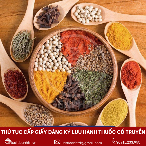 THỦ TỤC CẤP GIẤY ĐĂNG KÝ LƯU HÀNH THUỐC CỔ TRUYỀN