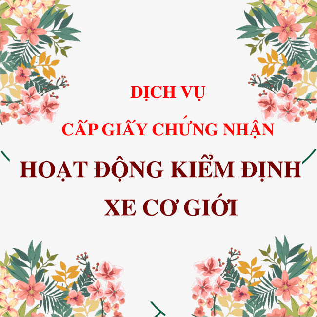 Giấy phép hoạt động kiểm định xe cơ giới