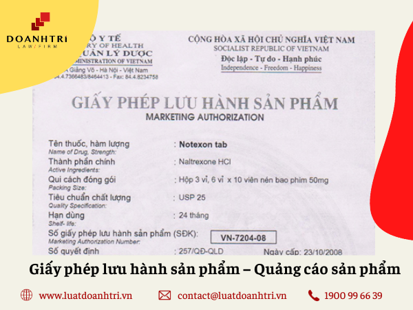 GIẤY PHÉP LƯU HÀNH SẢN PHẨM – QUẢNG CÁO SẢN PHẨM