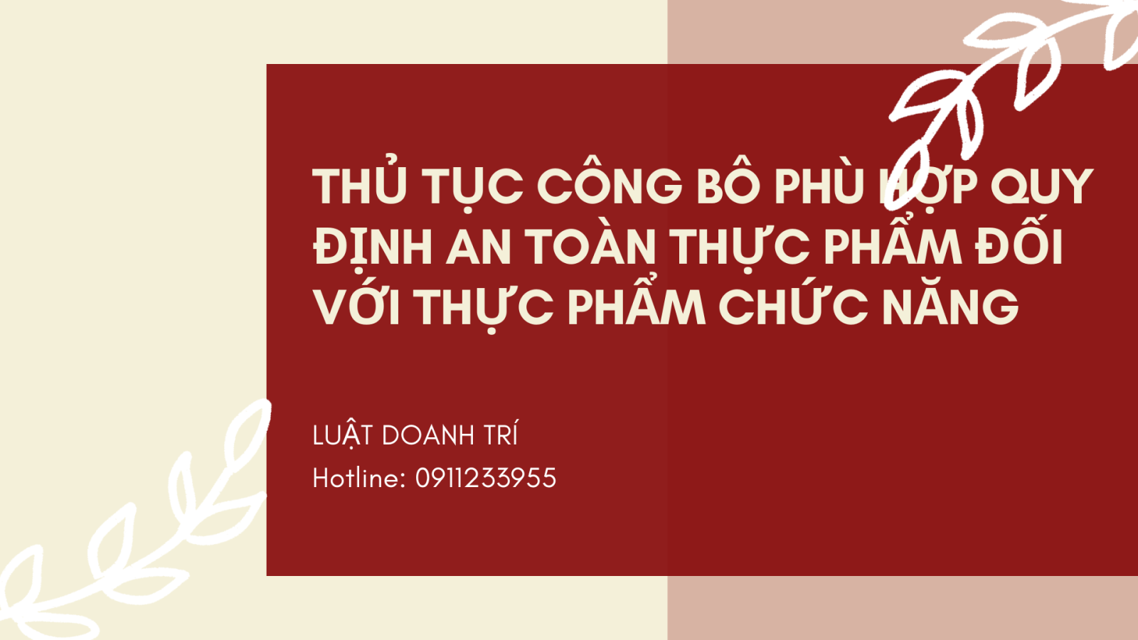 Thủ tục công bố phù hợp quy định an toàn thực phẩm đối với thực phẩm chức năng