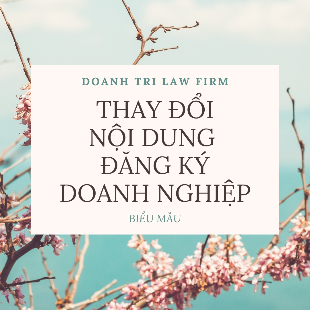 Thông báo thay đổi nội dung đăng ký doanh nghiệp