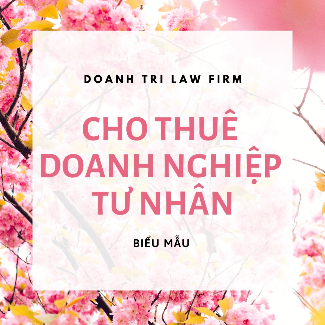 Thông báo về việc cho thuê doanh nghiệp tư nhân