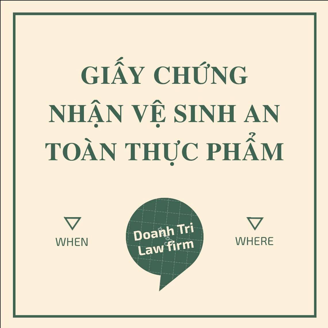 Dịch vụ cấp giấy chứng nhận vệ sinh an toàn thực phẩm